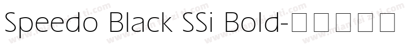 Speedo Black SSi Bold字体转换